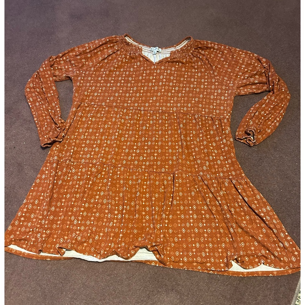 Waverly cute XL orange beautiful dress stretchy dress maternity
